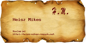 Heisz Mikes névjegykártya
